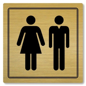 WC společné, 148x148mm, zlatá, Utah